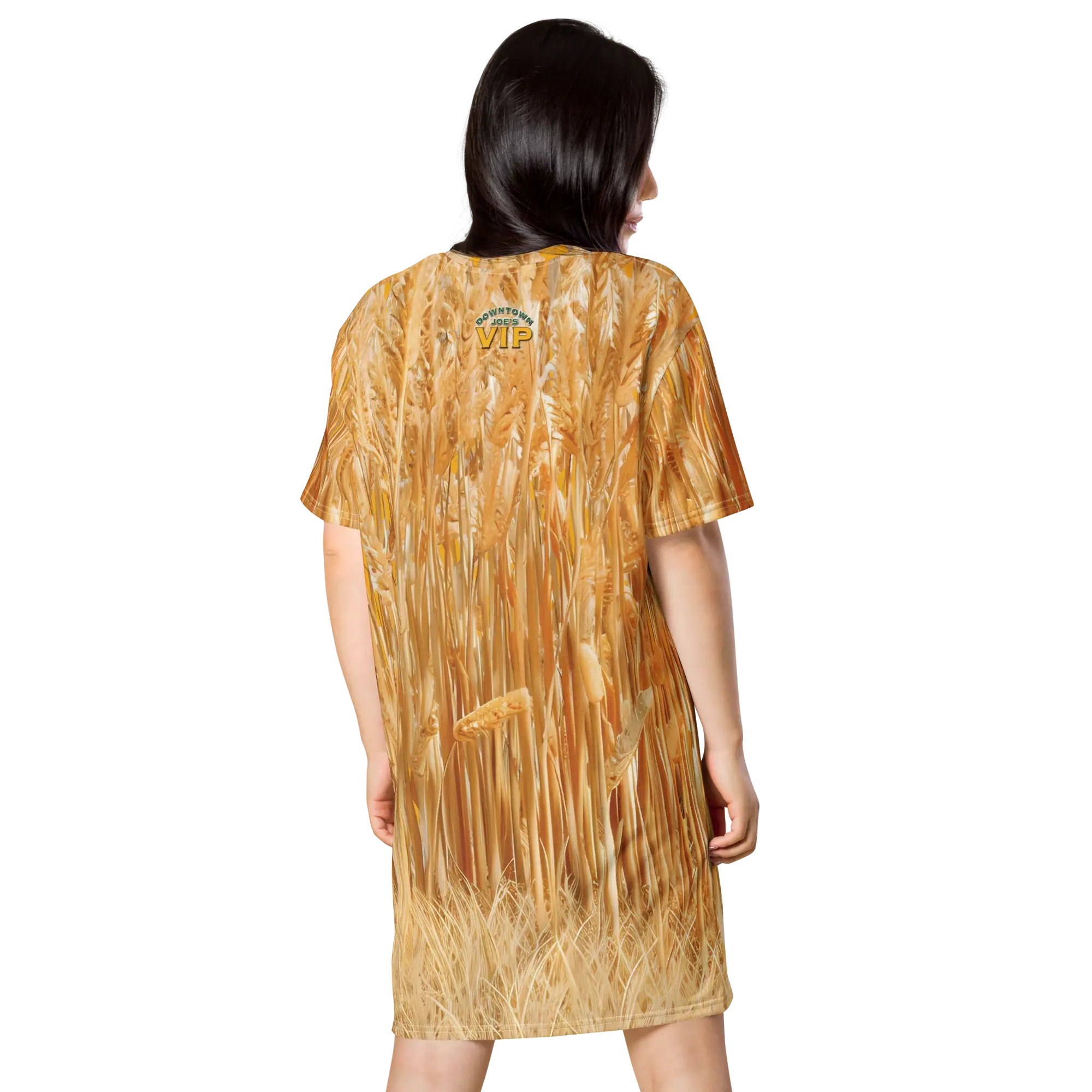 All Over Print T Shirt Dress White Back 68f349b699a9c